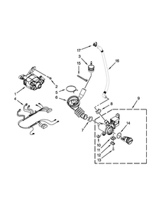 Pump And Motor Parts Diagram and Parts List for MHN31PRAWW0  Maytag Washer