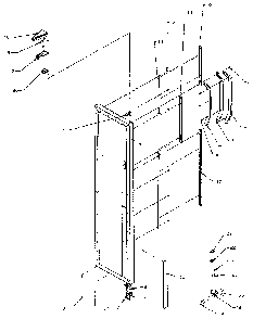 Freezer Door Hinge And Trim Diagram and Parts List for SX22N-P1162703W  Amana Refrigerator