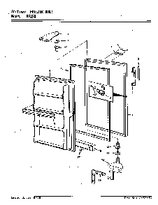 Freezer Door Diagram and Parts List for DF15H V5ZU3 Maytag Refrigerator