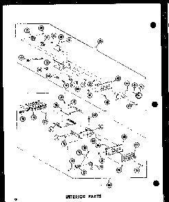 Interior Parts Diagram and Parts List for RC-7PB P71300-1M Amana Microwave