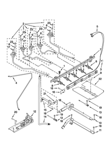 Manifold Parts Diagram and Parts List for MGR8670WB1  Maytag Range
