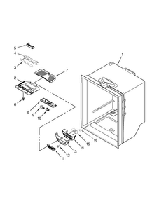 Refrigerator Liner Parts Diagram and Parts List for MBR2258XES6  Maytag Refrigerator