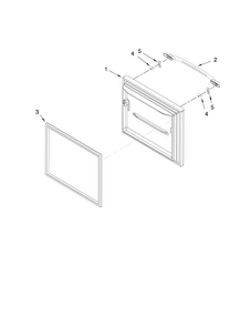 Freezer Door Parts Diagram and Parts List for MBB1957WEB1  Maytag Refrigerator