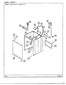 Cabinet Diagram and Parts List for LNC6757A77  Admiral Washer