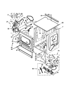 Upper Cabinet And Front Panel Parts Diagram and Parts List for MLG24PRAWW3  Maytag Dryer