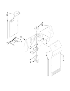 Air Flow Parts Diagram and Parts List for MSD2572VES02  Maytag Refrigerator