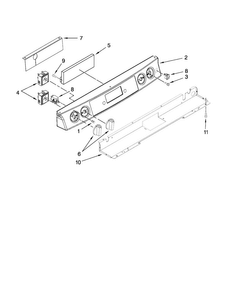 Control Panel Parts Diagram and Parts List for JES9750CAS01  Jenn-Air Range