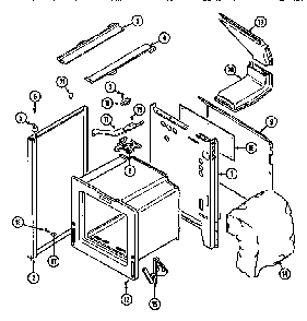 Body Diagram and Parts List for MGR5730ADL  Maytag Range