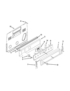 Control Panel Parts Diagram and Parts List for MER8800DE1  Maytag Range