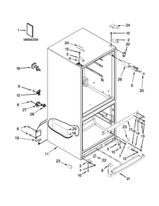 Cabinet Parts Diagram and Parts List for MFF2055DRE01  Maytag Refrigerator