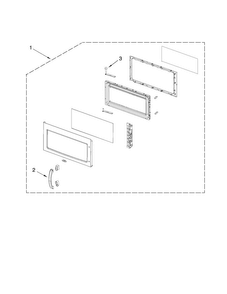 Door Parts Diagram and Parts List for AMV3204VAB1  Amana Microwave