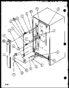 Cabinet Back Diagram and Parts List for TQ20QBW-P1111604WW  Amana Refrigerator