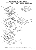 REFRIGERATOR SHELF PARTS Diagram and Parts List for MSD2269KEA00  Maytag Refrigerator