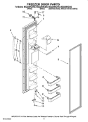 FREEZER DOOR PARTS Diagram and Parts List for MSD2269KEA00  Maytag Refrigerator