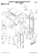 Part Location Diagram of W10136166 Whirlpool HINGE