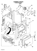 CABINET PARTS Diagram and Parts List for MGD5820TW1  Maytag Dryer