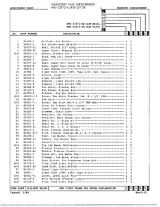 Freezer Compartment Assembly Page 2 Diagram and Parts List for 22972A  Admiral Refrigerator
