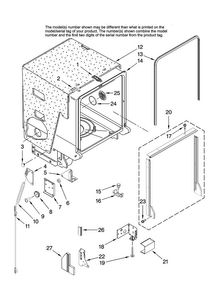 Tub And Frame Parts Diagram and Parts List for ADB2500AWS40  Amana Dishwasher