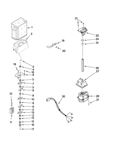 Motor And Ice Container Parts Diagram and Parts List for MSD2559XEB00  Maytag Refrigerator
