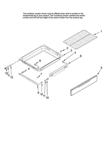 Drawer And Rack Parts, Optional Parts Diagram and Parts List for MGRH865QDQ13  Maytag Range