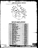LOWER OVEN ELECTRICAL COMPONENTS Diagram and Parts List for PHU101  Amana Range