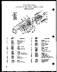 8 Cube Compact Ice Maker Diagram and Parts List for ESR22N-P73320-45W  Amana Refrigerator