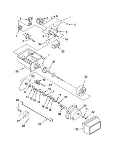 Motor An Diagram and Parts List for ASD2524VEW02  Amana Refrigerator