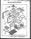 Page 1 Diagram and Parts List for RKS-396  Caloric Microwave Oven Combo