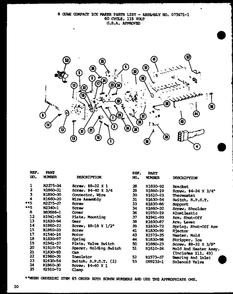 8 Cube Compact Ice Maker 1 Diagram and Parts List for IC3-P7621301W-BM  Amana Refrigerator