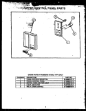 UPPER CONTROL PANEL PARTS Diagram and Parts List for RKS-396  Caloric Microwave Oven Combo