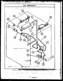 GAS COMPONENTS Diagram and Parts List for RKS-396  Caloric Microwave Oven Combo