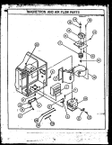 MAGNETRON AND AIR FLOW PARTS Diagram and Parts List for RKS-396  Caloric Microwave Oven Combo