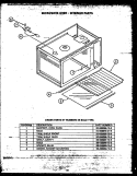 MICROWAVE OVEN - INTERIOR PARTS Diagram and Parts List for RKS-396  Caloric Microwave Oven Combo
