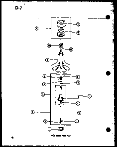 Agitator And Post Diagram and Parts List for TAA200 P75751-13W Amana Washer