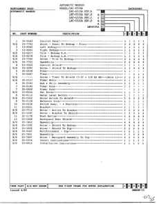 Backguard Page 2 Diagram and Parts List for 6535A REV C Norge Washer
