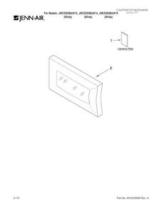 Microwave Door Parts Diagram and Parts List for JMC5200BAW14  Jenn-Air Microwave