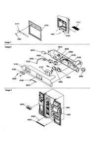 Dispenser/elec. Bracket/toe Grille Diagram and Parts List for SBDE21VPE-P1317201WE  Amana Refrigerator