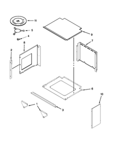 Top Support And Turntable Parts Diagram and Parts List for JMW2430WR00  Jenn-Air Microwave