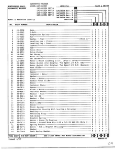 Base And Drive Page 2 Diagram and Parts List for 6435A  Norge Washer