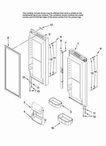Refrigerator Door Parts Diagram and Parts List for G32526PEKS13  Maytag Refrigerator