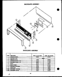 BACKGUARD ASSY Diagram and Parts List for GAP39DA  Amana Range