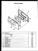 Part Location Diagram of 311809W Whirlpool PANEL, OVEN DOOR, WHITE