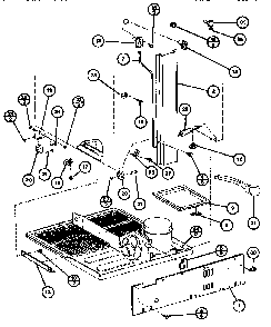 Rear Components Diagram and Parts List for TL18G-P75535-10W  Amana Refrigerator