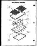 GRILLE MODULE ASSY Diagram and Parts List for PHU-185-NWW  Amana Range