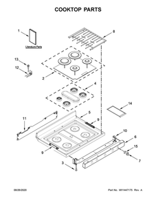 Cooktop Parts Diagram and Parts List for MGR8800FZ1  Maytag Range