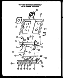 TOP AND BURNER ASSY WITH SPARK IGNITION Diagram and Parts List for RLS357-OF RLS3570OF Caloric Range