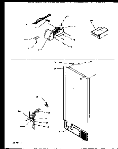 Section 14 Diagram and Parts List for TS18R2G-P1158311WG  Amana Refrigerator