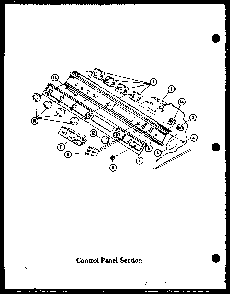Control Panel Section Diagram and Parts List for ADMIC-P8592803S  Amana Range