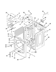 Cabinet Parts Diagram and Parts List for MGD8100DC1  Maytag Dryer