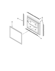 Freezer Door Parts Diagram and Parts List for JFC2290VTB2  Jenn-Air Refrigerator